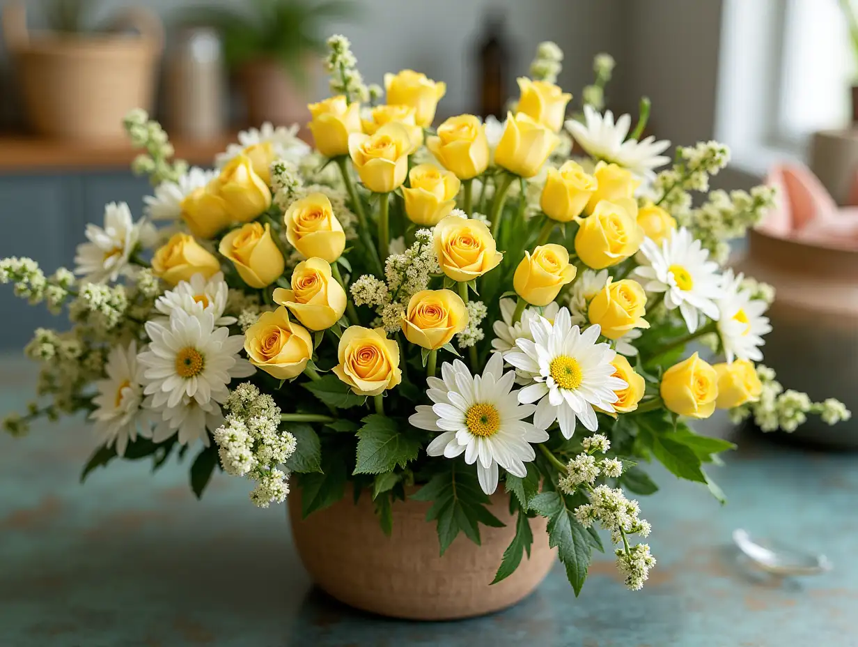 BaumKopf mit Blumen