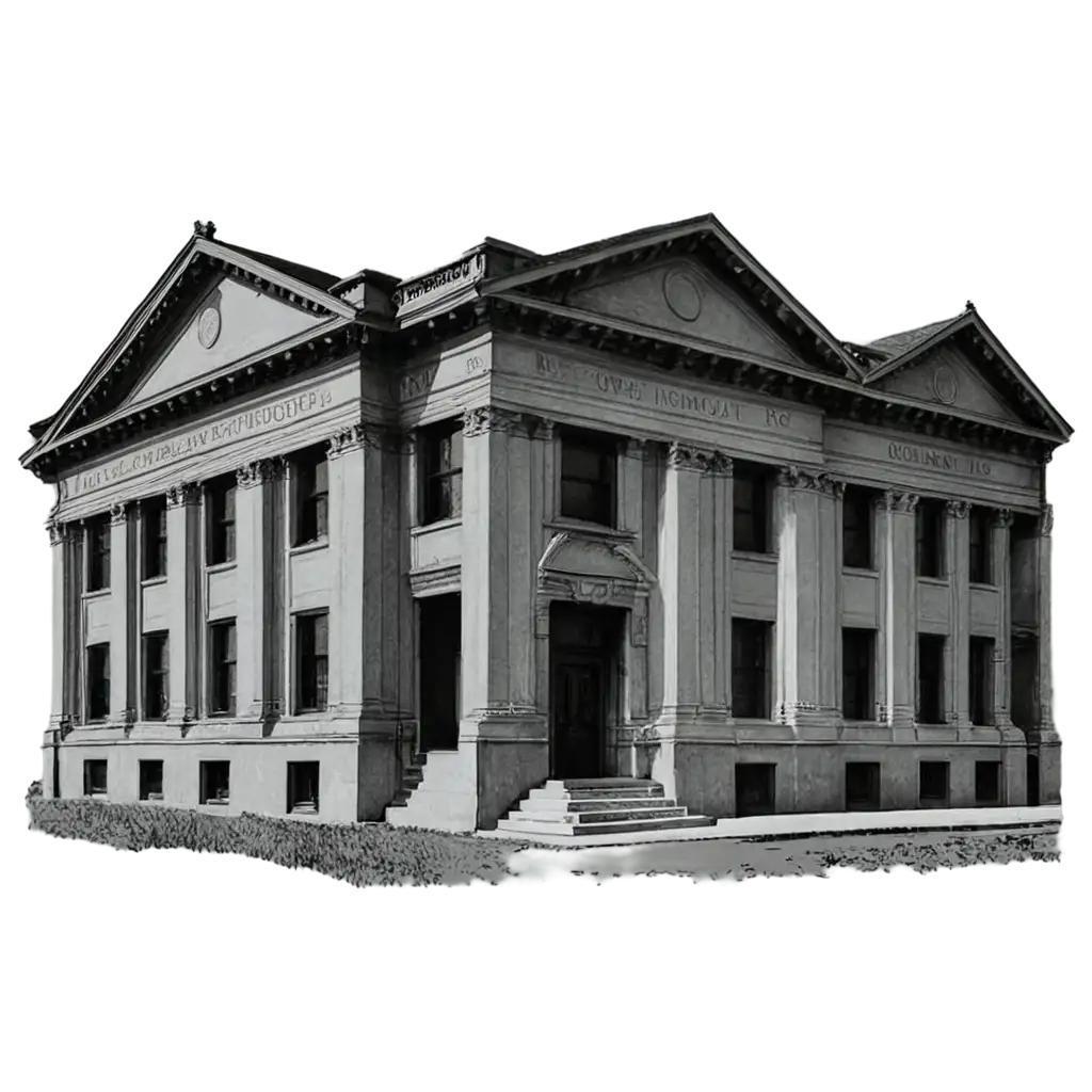 1800s-Bank-Building-PNG-Image-HighQuality-Architectural-Illustration-for-Historical-Visuals