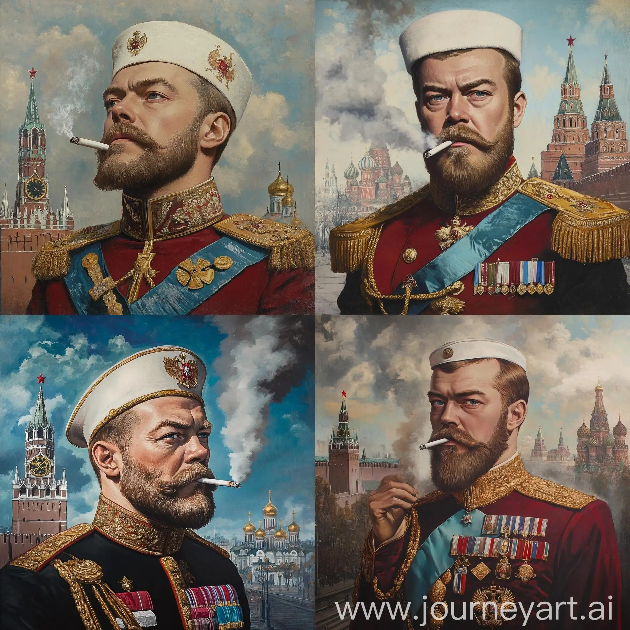 Smoking-in-Moscow-Tsars-Form-and-White-Cap