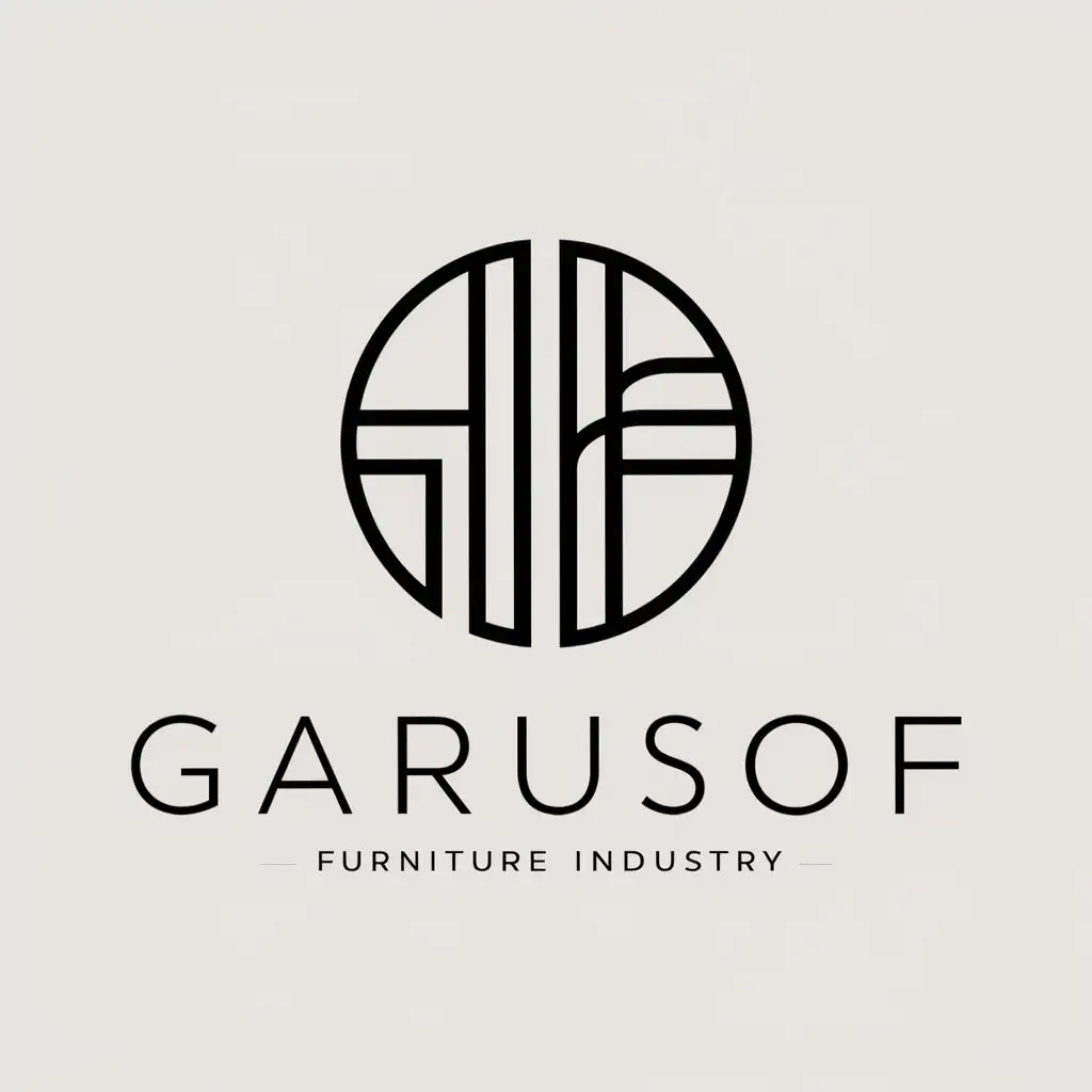 LOGO-Design-For-GARUSOF-Elegant-Circle-Symbol-for-the-Furniture-Industry