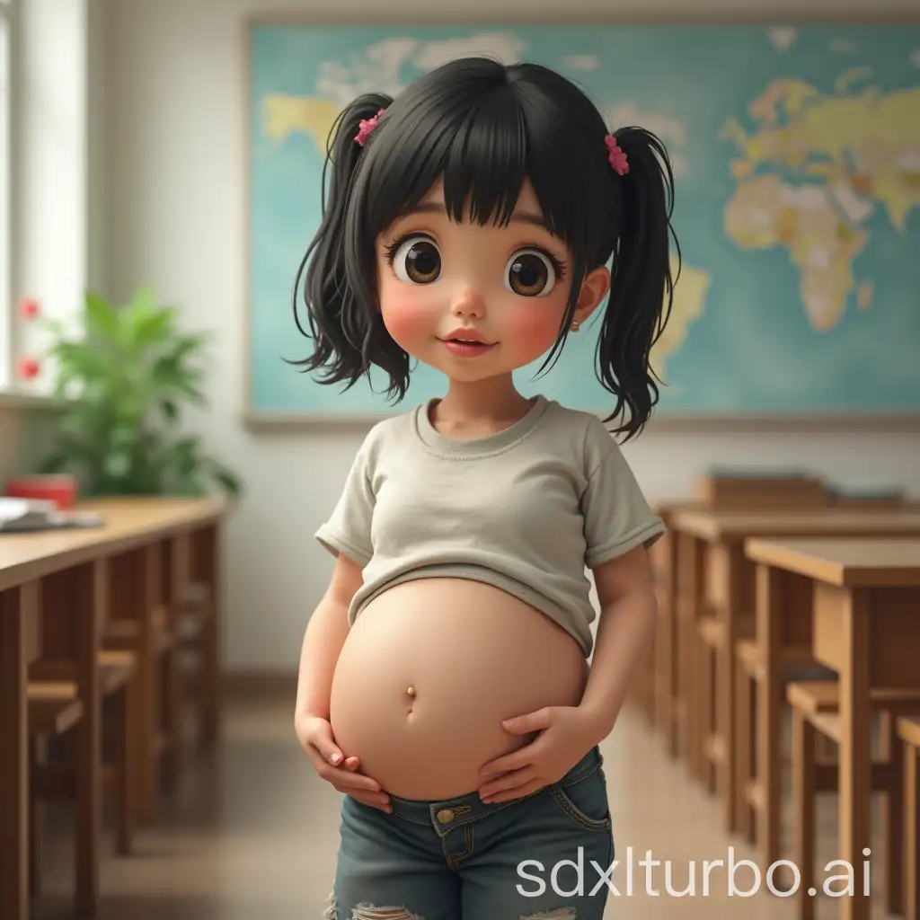 Concerned-Young-Asian-Schoolgirl-Pregnant-and-Worried