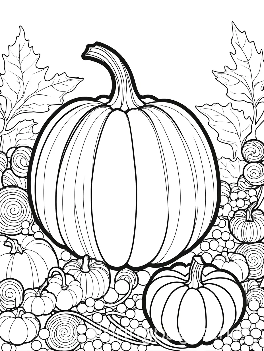 Pumpkin-and-Candy-Coloring-Page-Simple-Line-Art-on-White-Background