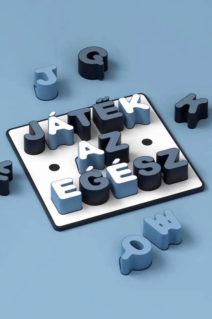 Children Playing with 3D Plastic Play Letters on a Game Board