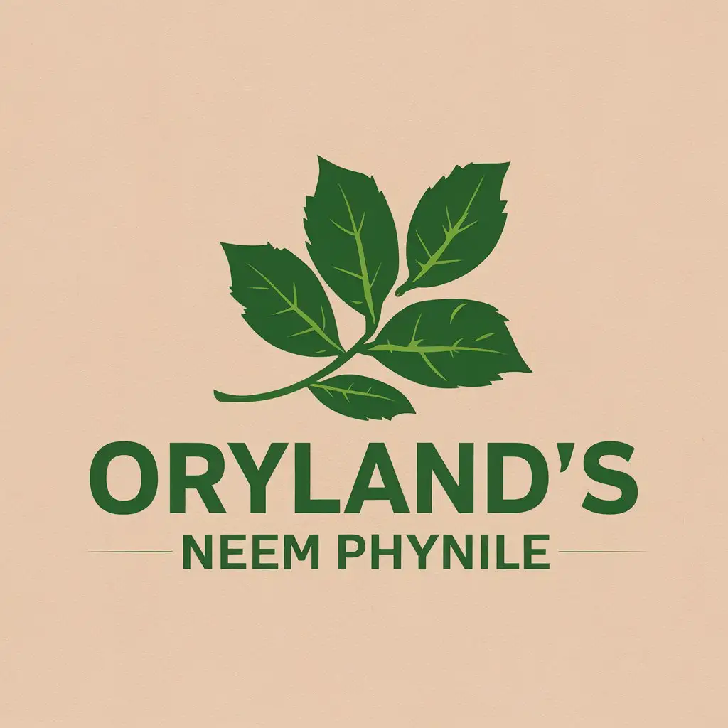 LOGO Design for Orylands Neem Phynile Neem Leaf Symbol with Clear Background