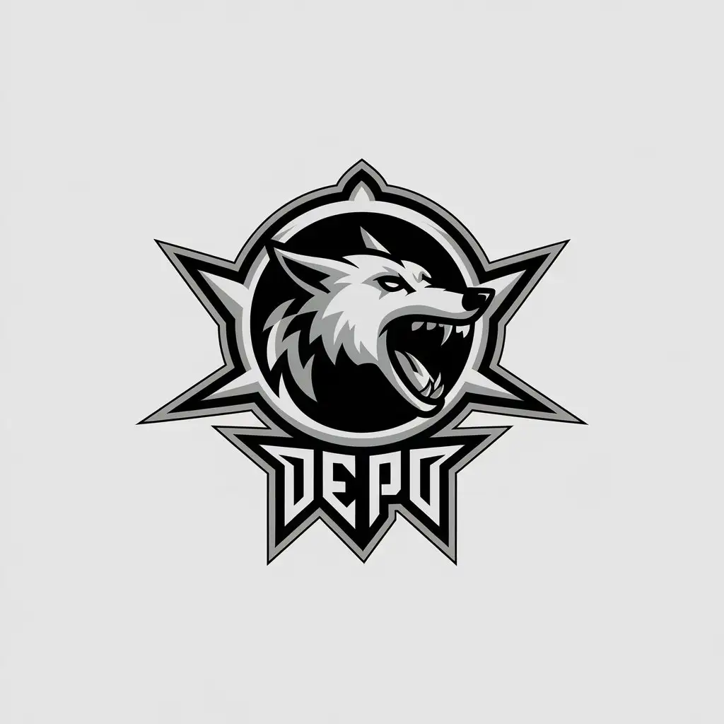 LOGO-Design-For-DEPO-Bold-Wolf-Emblem-on-Clear-Background