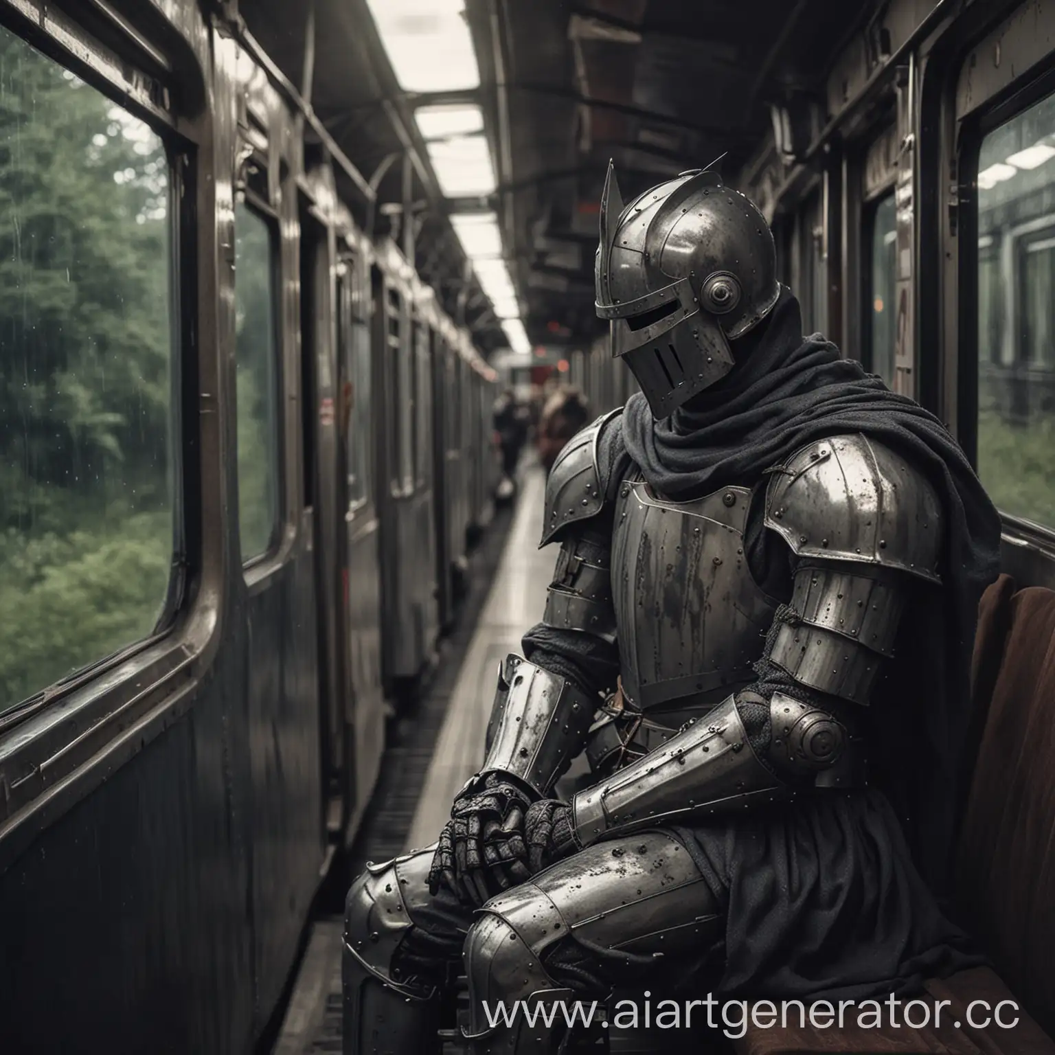 Lonely-Knight-Riding-Train-Longing-for-Love-in-Depression