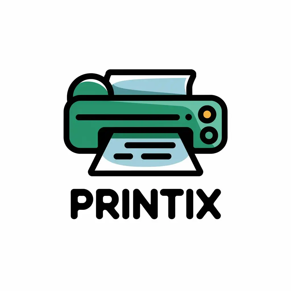 LOGO Design for Printix Vector Logo with Printer Symbol for Technology Industry