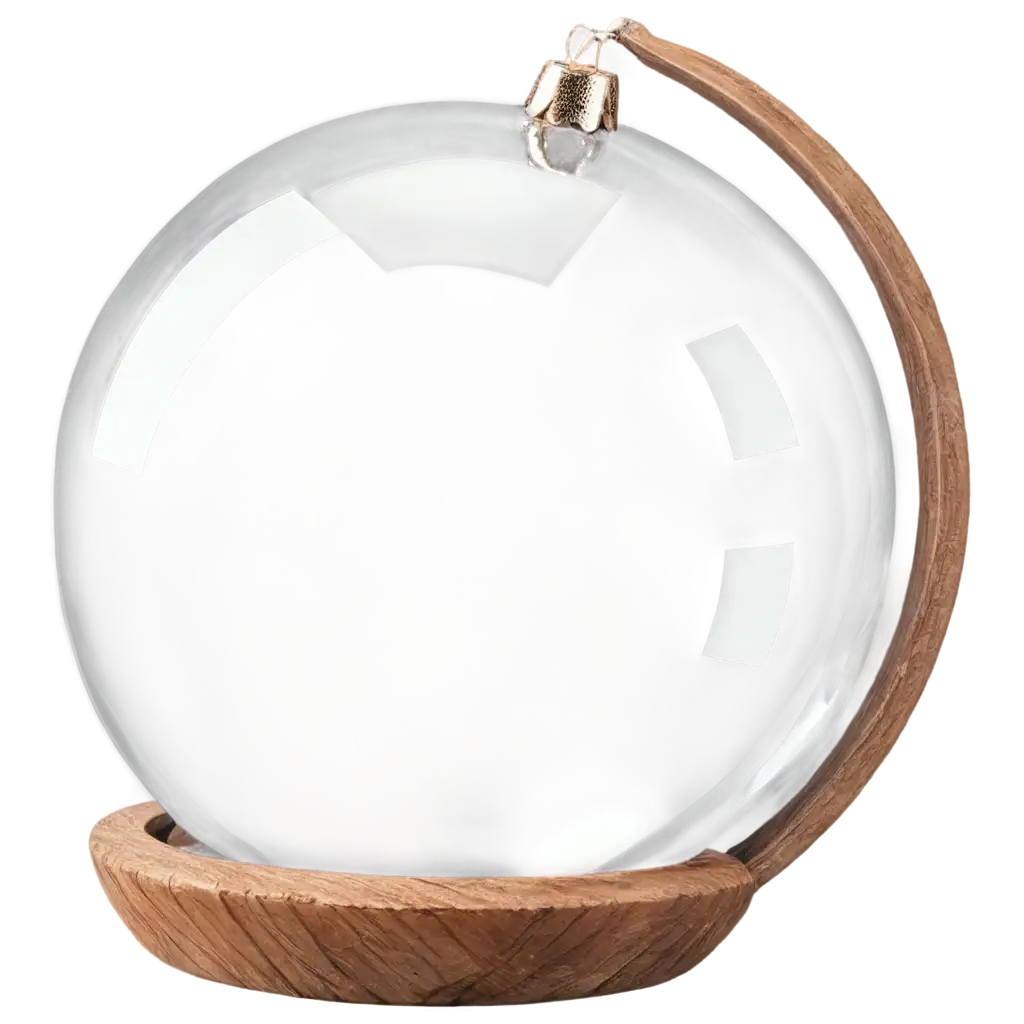 Transparent-Empty-Glass-Ball-PNG-on-Wooden-Base-for-New-Year-Celebrations