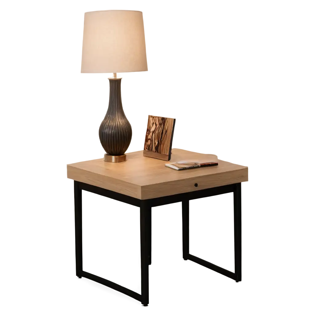 Elegant-Bedside-Square-Table-with-Table-Lamp-PNG-Image-Illuminate-Your-Design-Projects