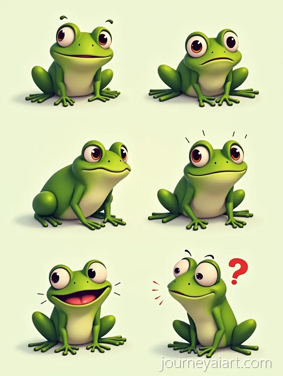Frog-ExpressFrog-expressing-moodsing-Various-Moods-Happy-Grumpy-Sleepy-Excited-Confused