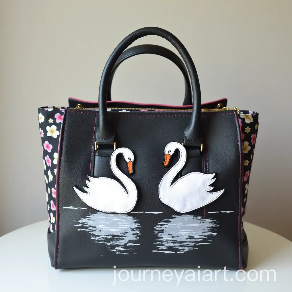 Black-and-White-Swan-Ballet-Movement-Inspired-Accessories-Bag-Design