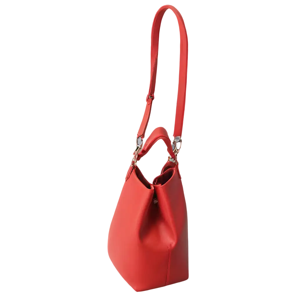 Elegant-Bright-Red-Leather-Bag-PNG-for-Fashion-and-ECommerce-Imagery