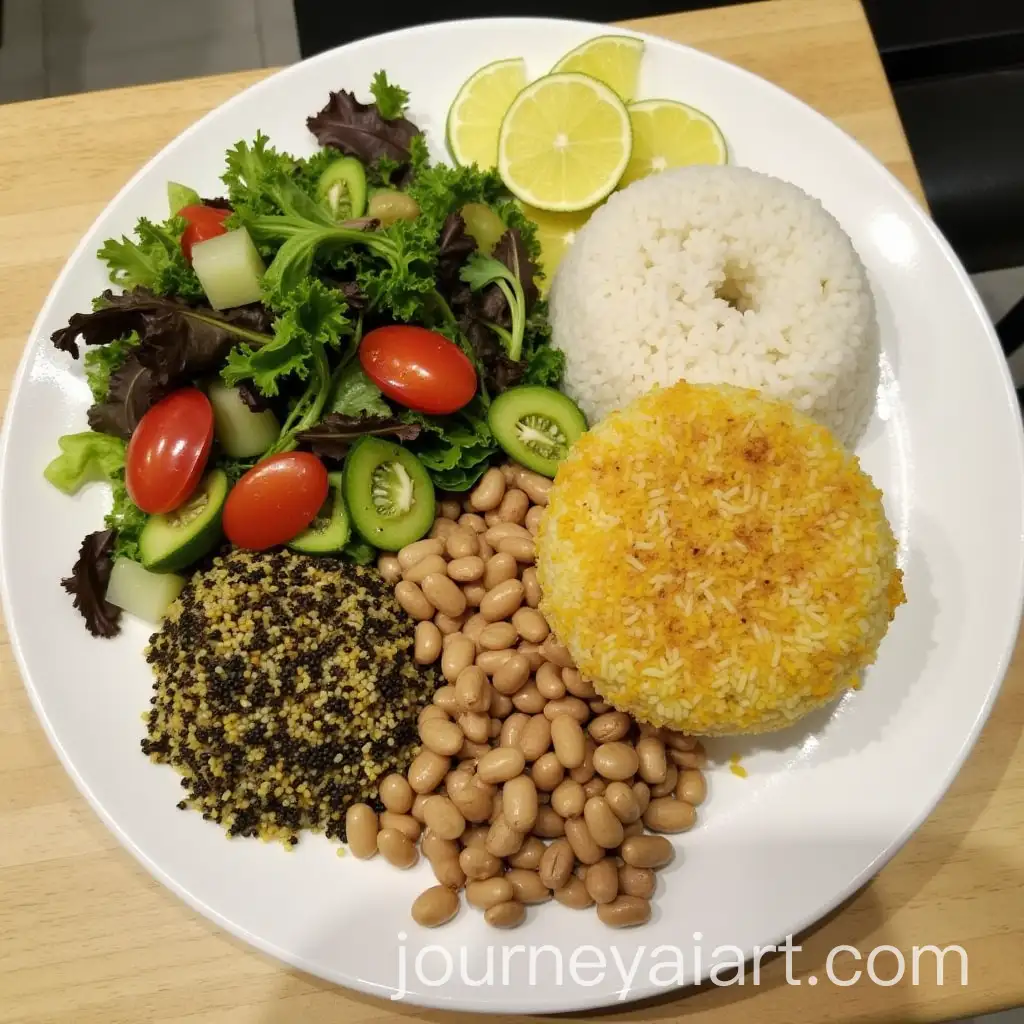 Colorful-Mine-Quibe-with-Ceviche-de-Manga-and-Fresh-Salad