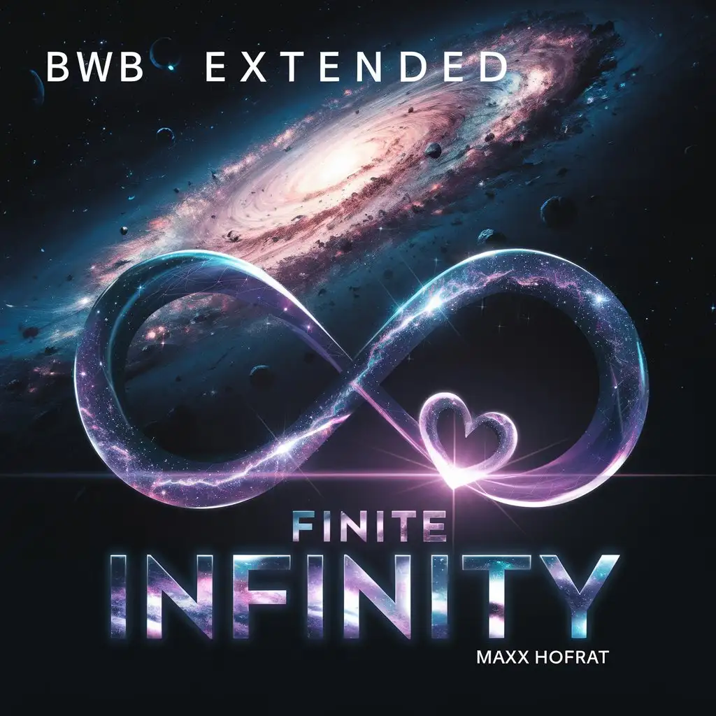 LOGO Design For Finite Infinity Cosmic Landscape with Infinity Symbol and Heartshaped Form