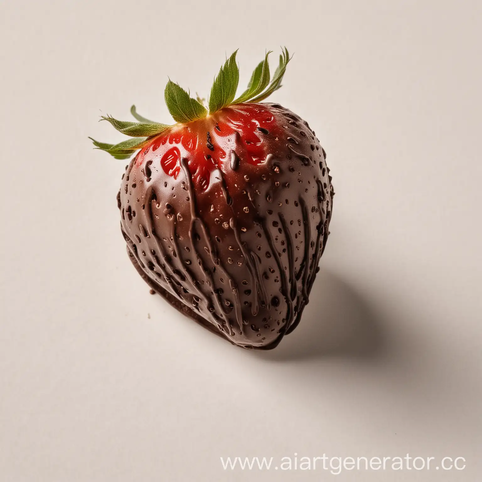 Single-ChocolateDipped-Strawberry-on-White-Background