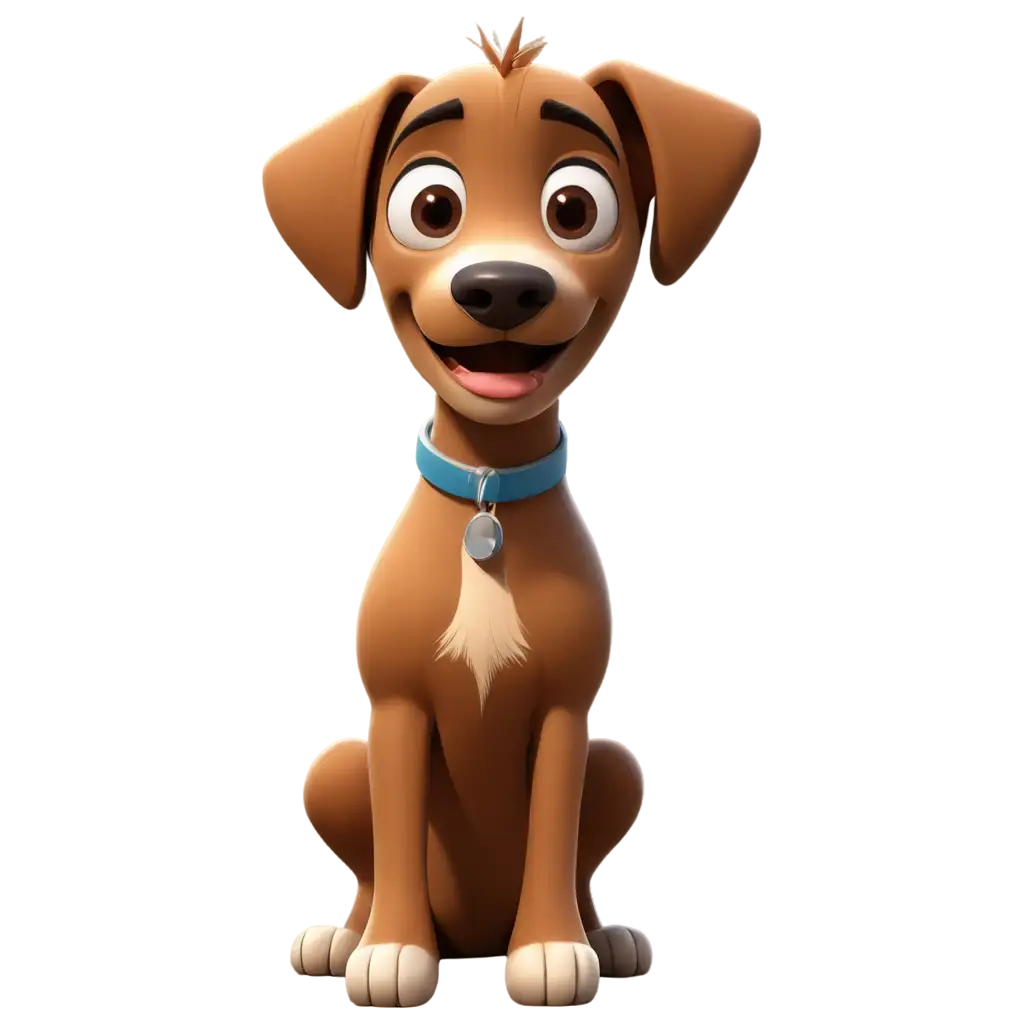 HighQuality-Cartoon-Dog-Sitting-PNG-Image-for-Creative-Use