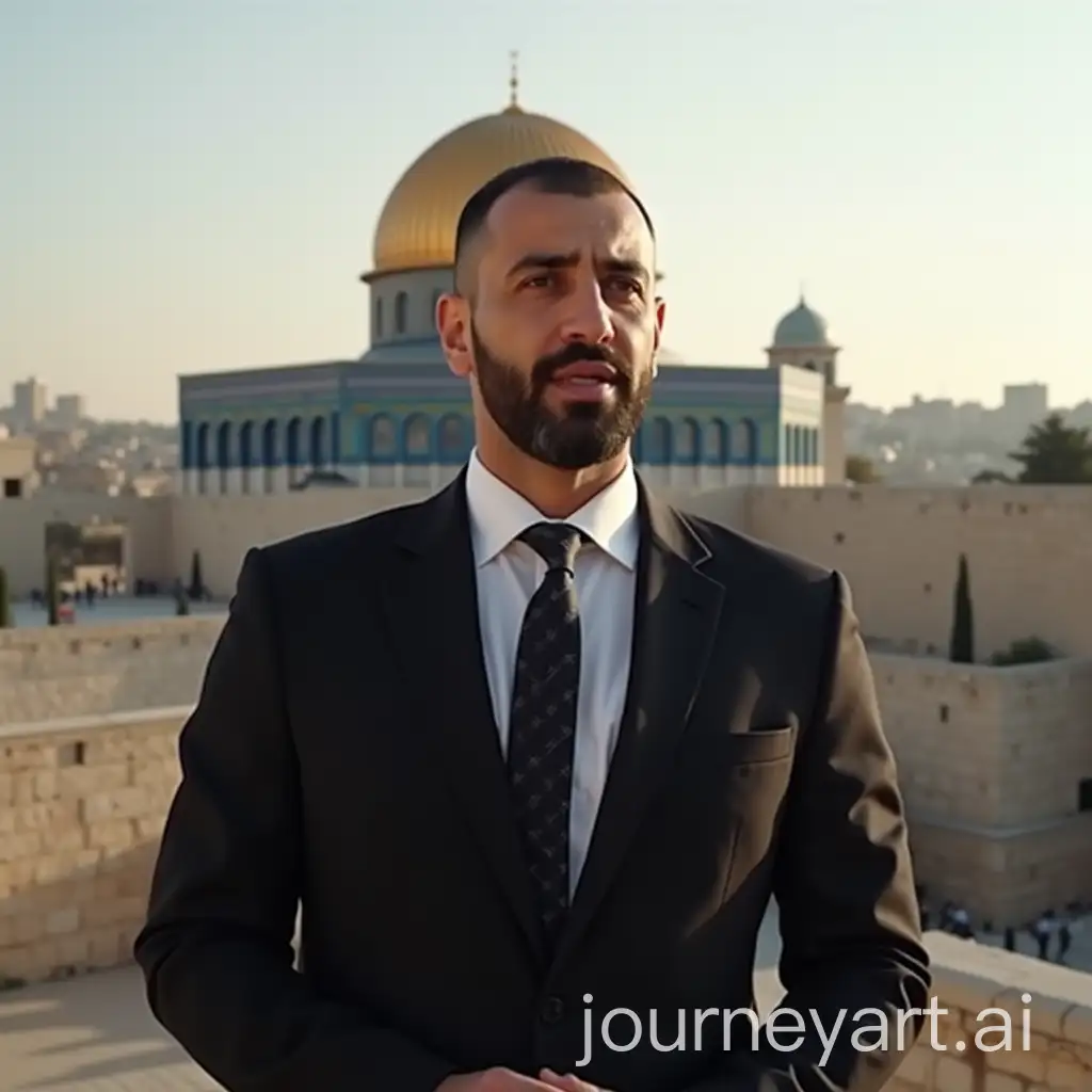 Salah-alArouri-Hamas-Leader-at-Dome-of-the-Rock-in-Palestine