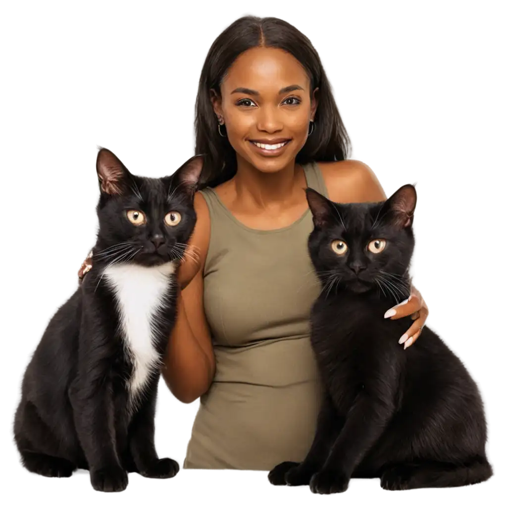 PNG-Image-of-Black-Family-of-Feline-with-Affection-from-Super-Mersado