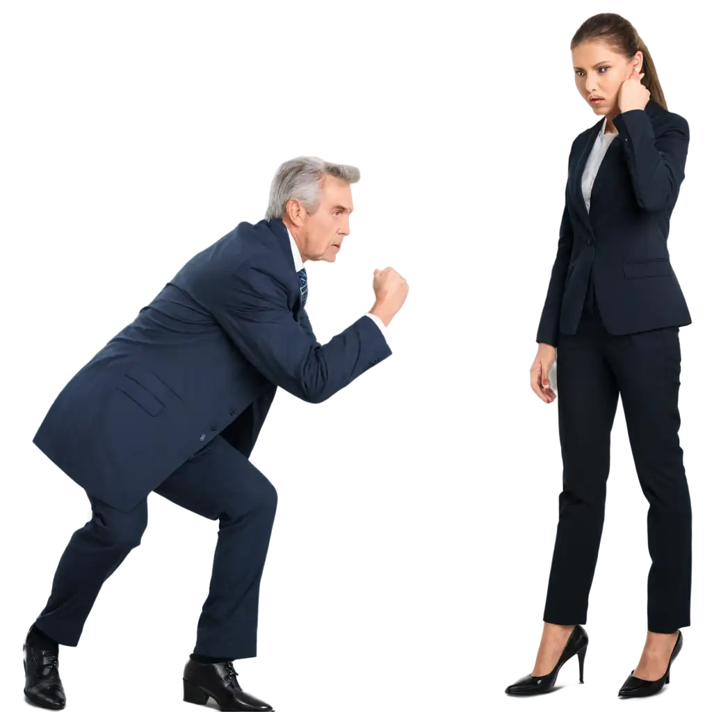 Angry-Boss-Confronting-Female-Employee-PNG-Image-for-Professional-Use