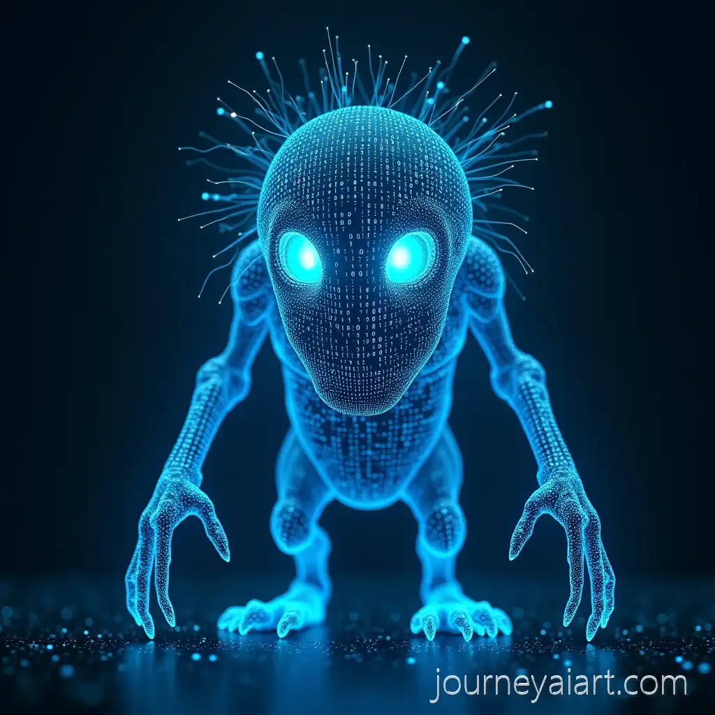 Digital-MonsterAI-Image-Prompt-Expansion-Formed-from-Flowing-Binary-Code-with-Glowing-Blue-Eyes