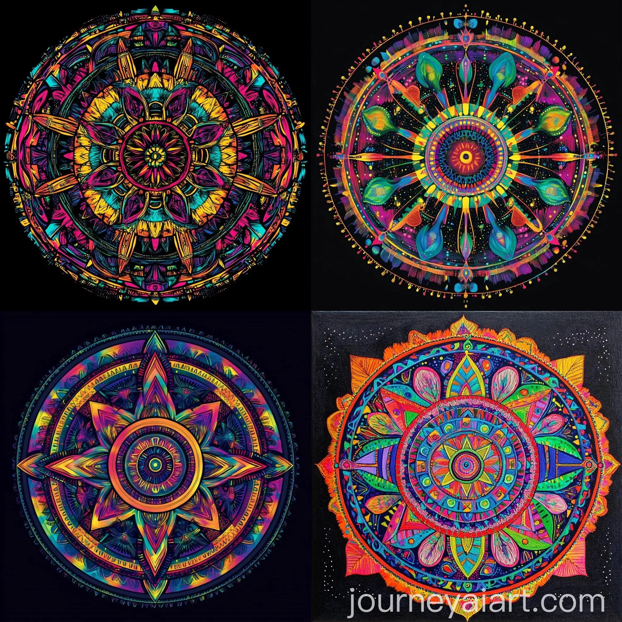 Colorful-Shamanic-Tribal-Mandala-Design-with-Vibrant-Thin-Lines