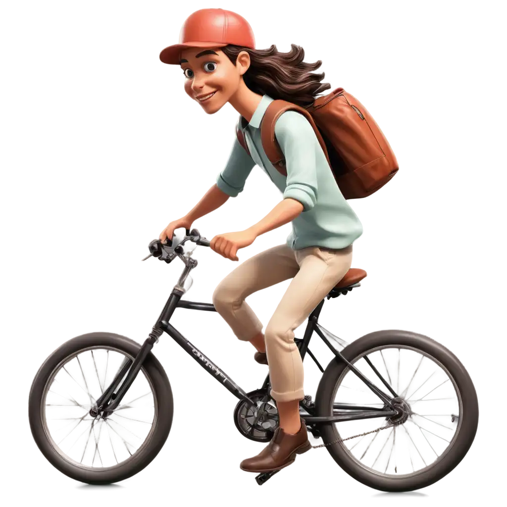 PNG-Caricature-of-Person-Riding-a-Bicycle-Creative-and-Detailed-Illustration