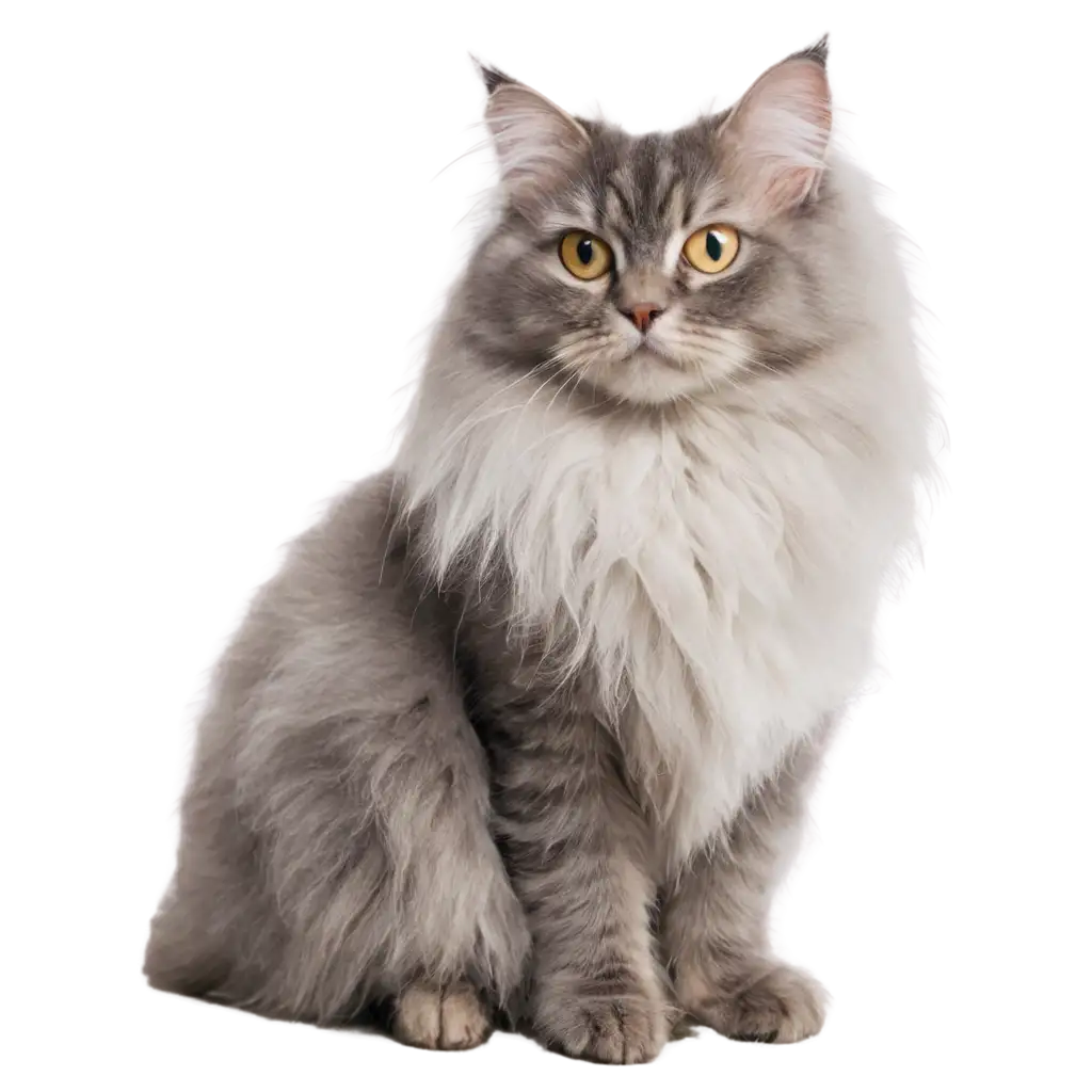 Grey-Fluffy-Cat-with-Angora-Goosebumps-PNG-Image-Whimsical-and-Detailed-Artwork