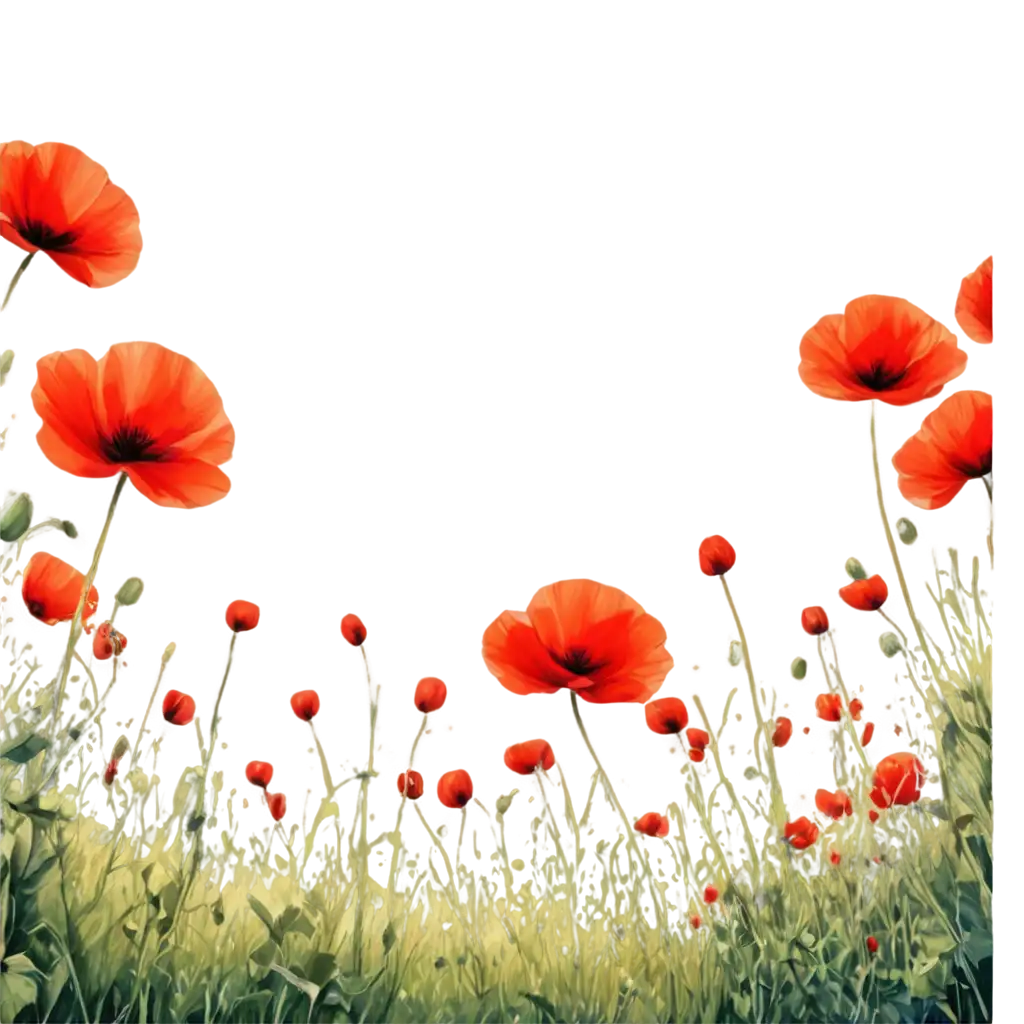 Stunning-Poppy-Flower-Painting-in-PNG-Format-Perfect-for-HighQuality-Displays