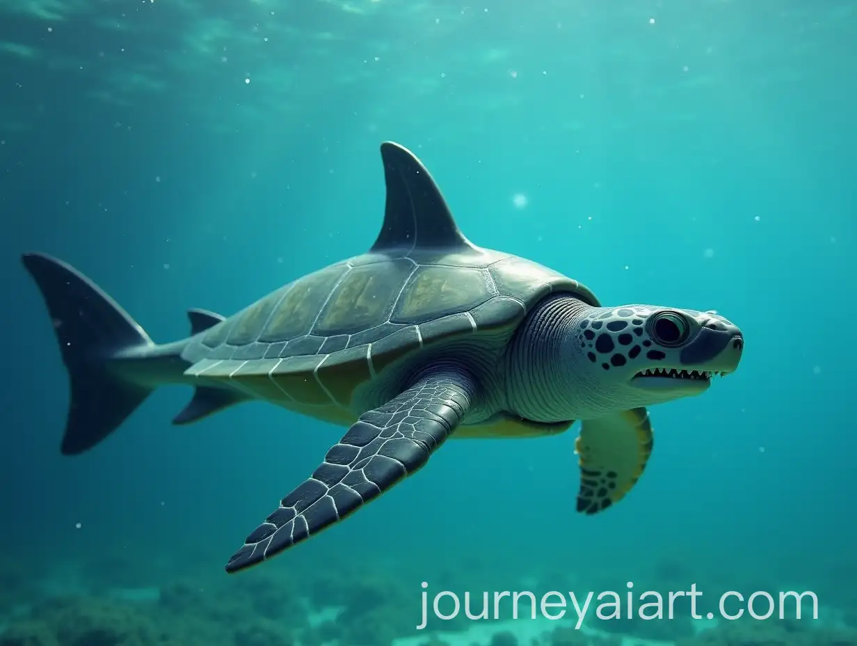 Aquatic-Creature-Fusion-Turtle-Shell-with-Sharks-Body