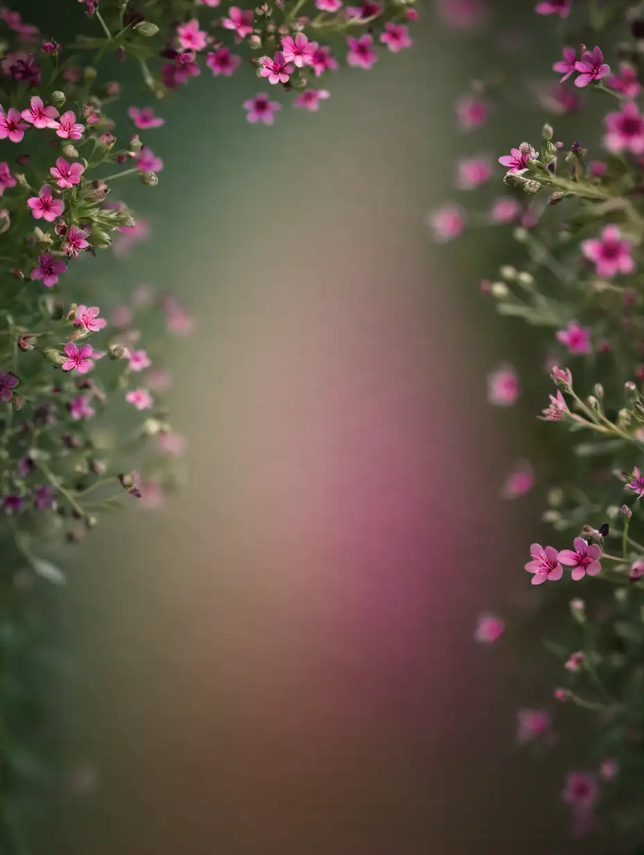 Slightly Blurry Hazy Path with Depth in Greenish Brown and Darkish Pink