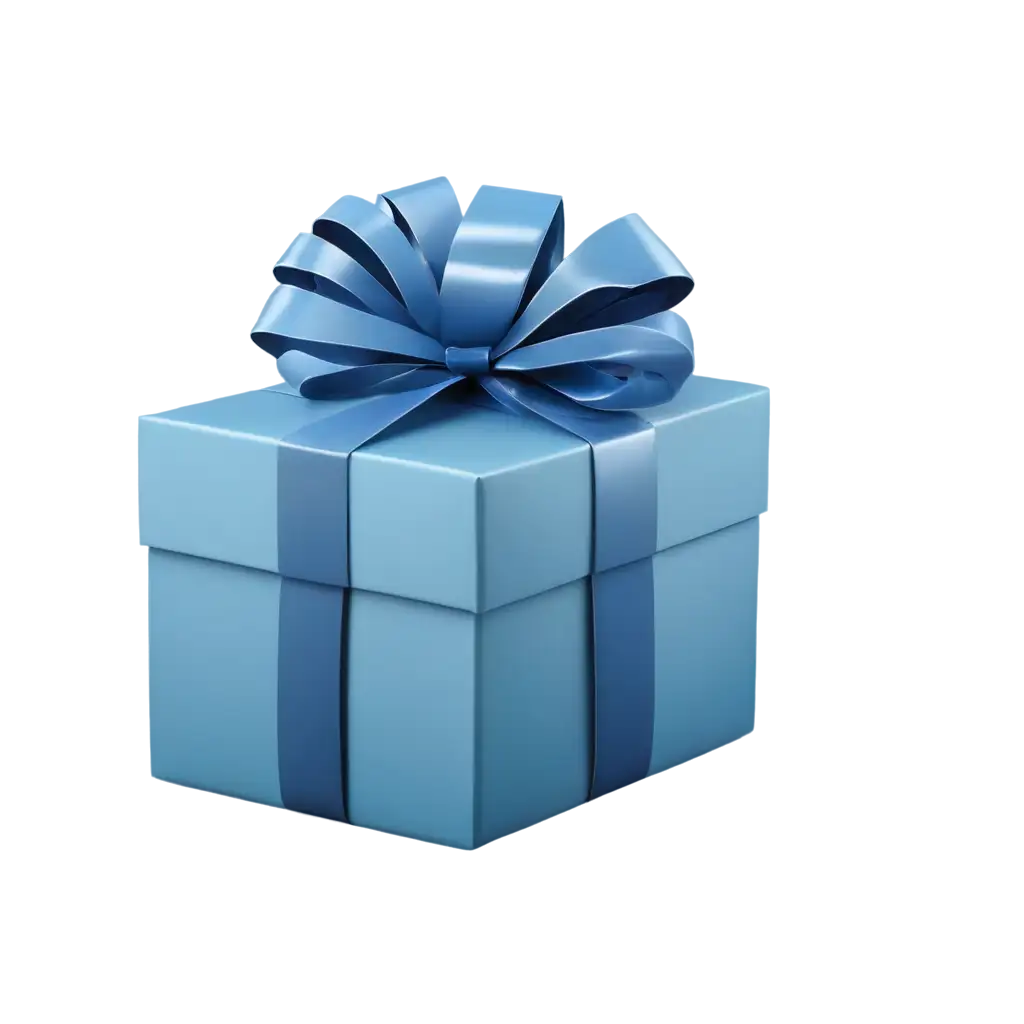 Create-a-Stunning-PNG-Image-of-a-Tightly-Wrapped-Blue-Gift-Box