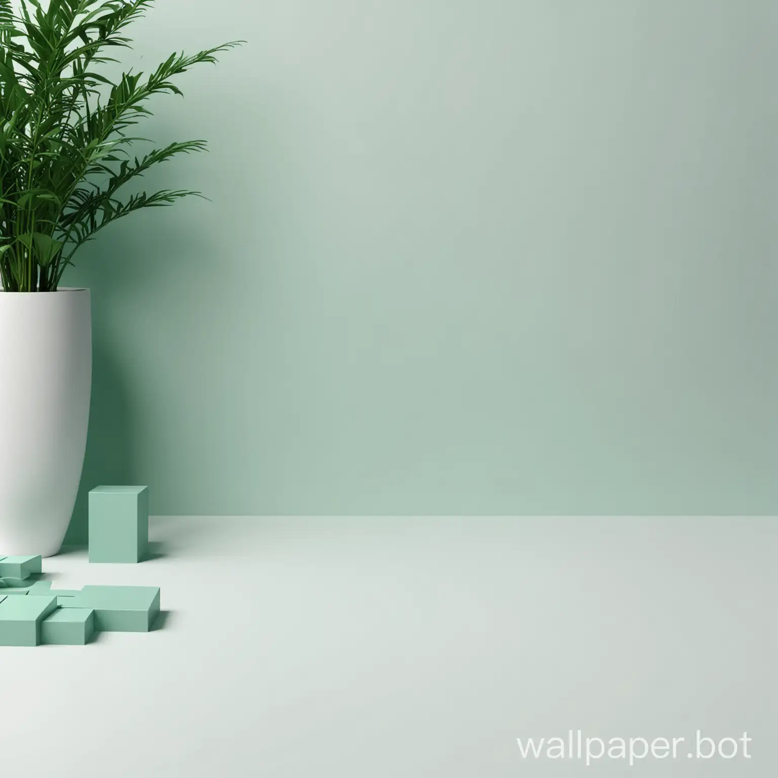 professional budget ecosystem minimalist background with combination of white and emerald green colour