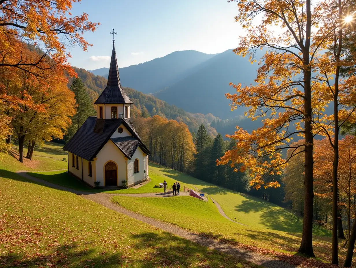 Autumn-Chapel-in-Black-Forest-near-Wiedener-Eck-Wieden-Landscape