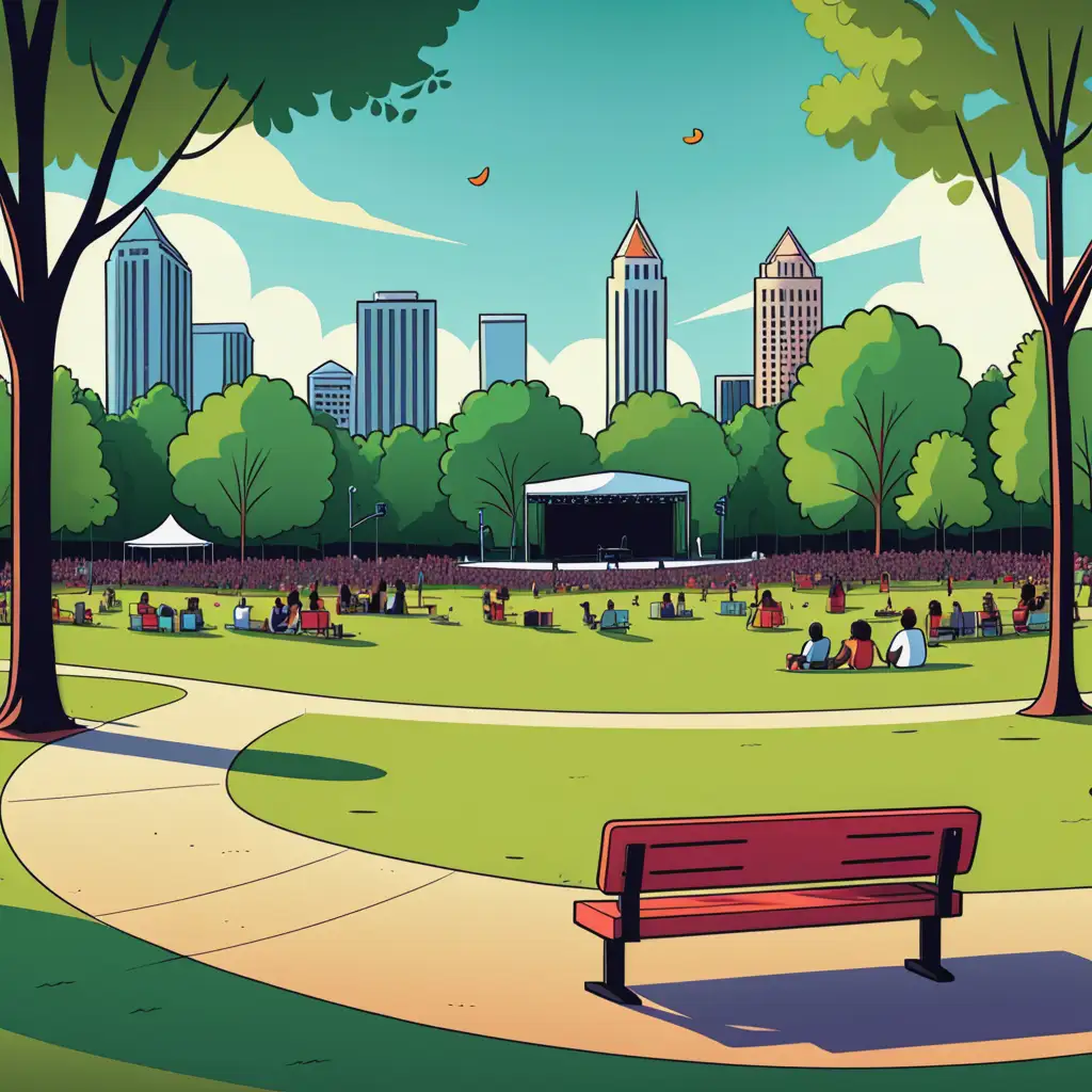 Animated Music Festival in Atlanta Park