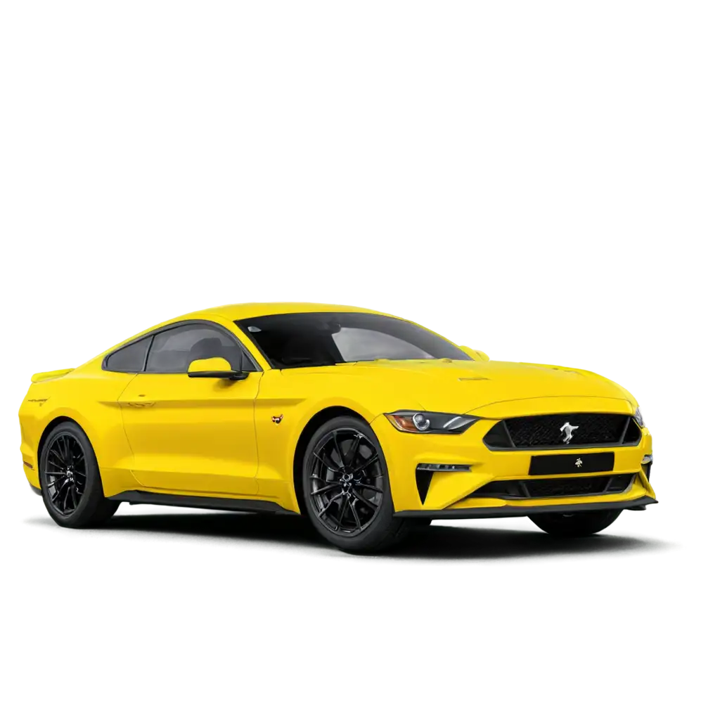 Mustang-GT-with-Yellow-Color-PNG-Image-HighQuality-Visuals-for-Automotive-Enthusiasts