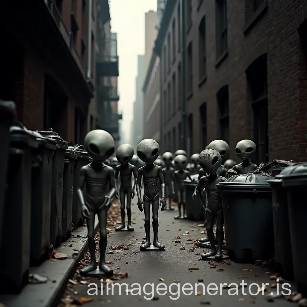 Small-Grey-Aliens-Terrorizing-Passersby-in-a-1960s-Chicago-Alley