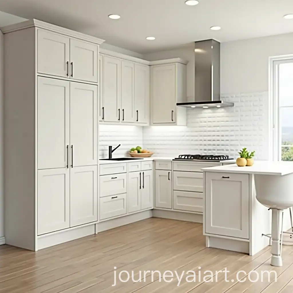 AI-Image-Prompt-ExpansionMinimalist-Kitchen-Design-with-Plain-Vertical-Cabinet-Sections