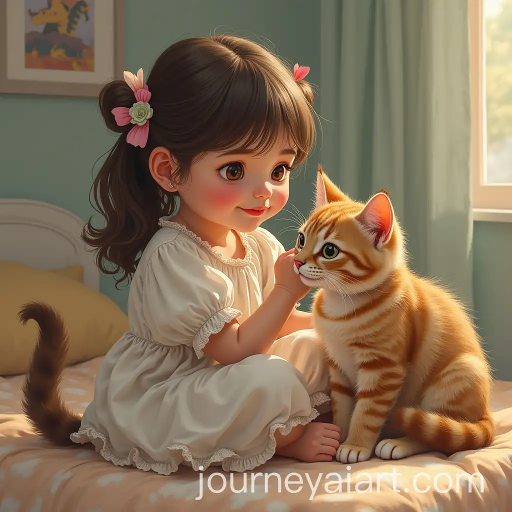 Girls-Playing-with-Cats-in-a-Cozy-Indoor-Setting