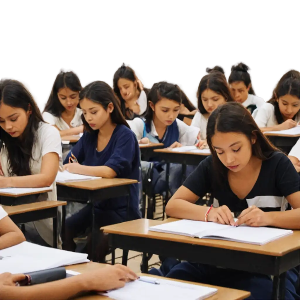 Students-Taking-Exam-PNG-Image-HighQuality-Illustration-for-Educational-and-Academic-Use