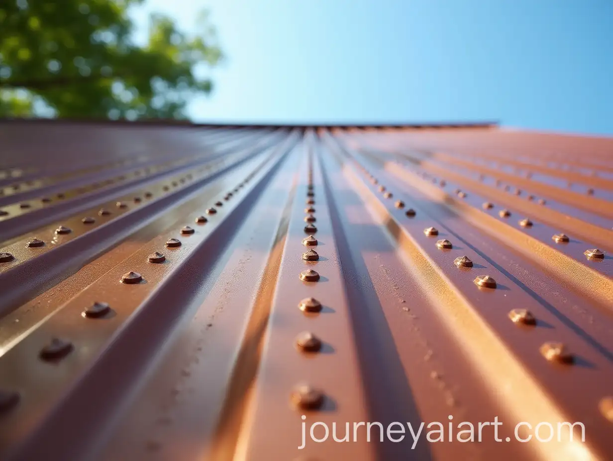 CloseUp-of-Modern-Metal-Roofing-Tiles-with-Corrugated-Texture-and-DiamondShaped-Pattern
