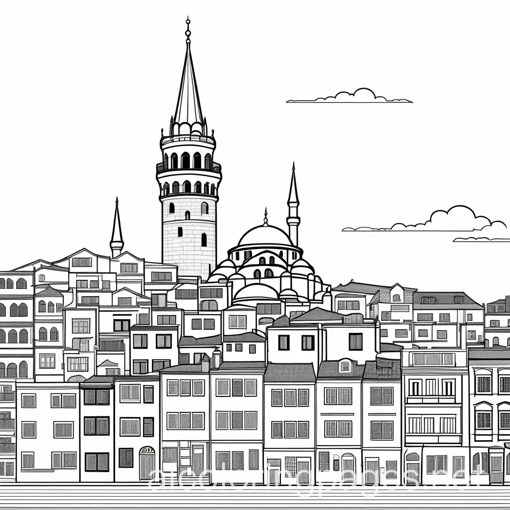 Galata-Tower-Coloring-Page-for-Kids