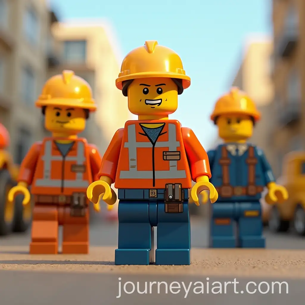 Animated-Construction-Workers-as-LEGO-Figures-Building-a-Project