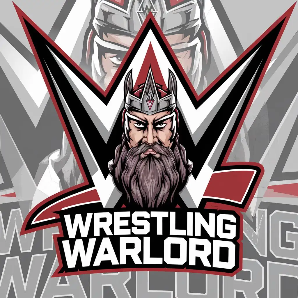 LOGO Design for Wrestling Warlord Bold and Striking with WWEInspired Theme