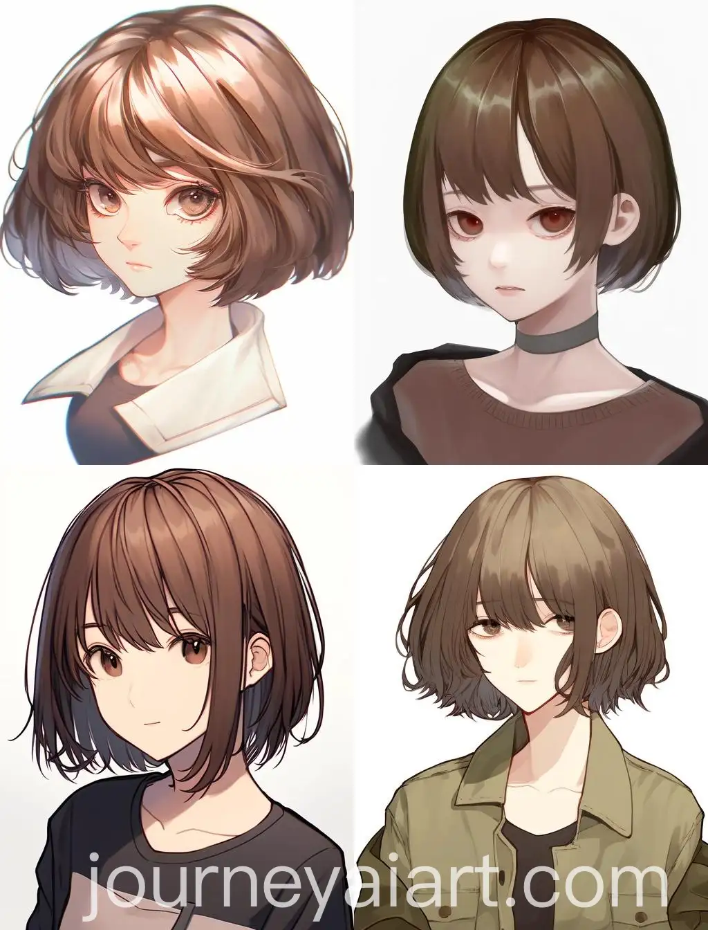 Girl-with-Short-Haircut-and-Brown-Eyes-Portrait