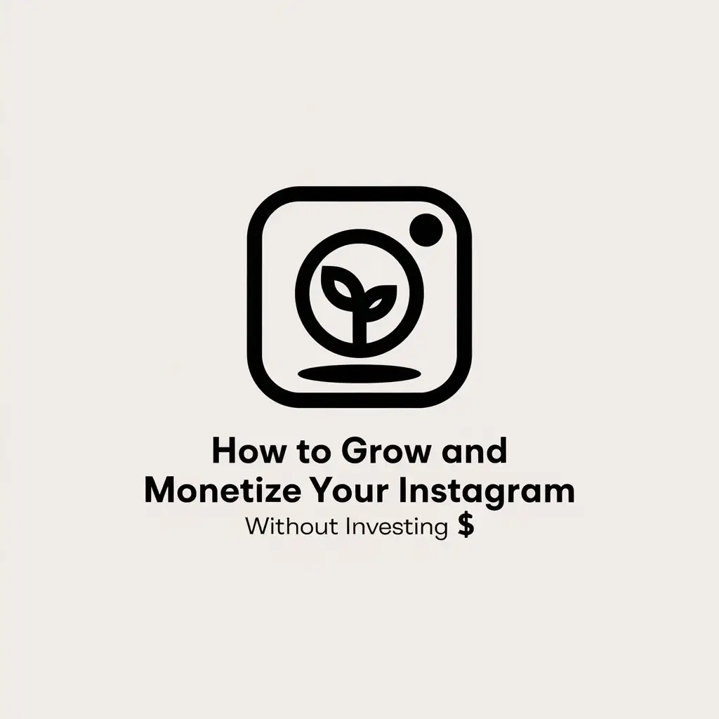 LOGO Design for How to Grow and Monetize your Instagram without Investing Minimalistic Text with Clear Background