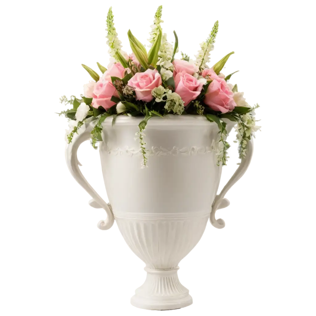 bouquet in a funeral urn