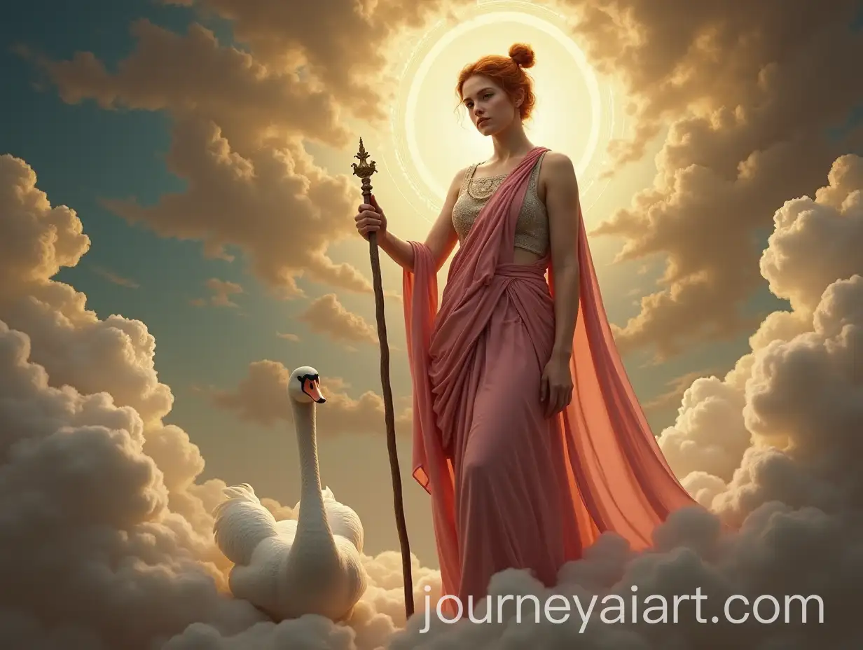 Ancient-Roman-Allegorical-Painting-of-a-Queen-Goddess-in-Heaven