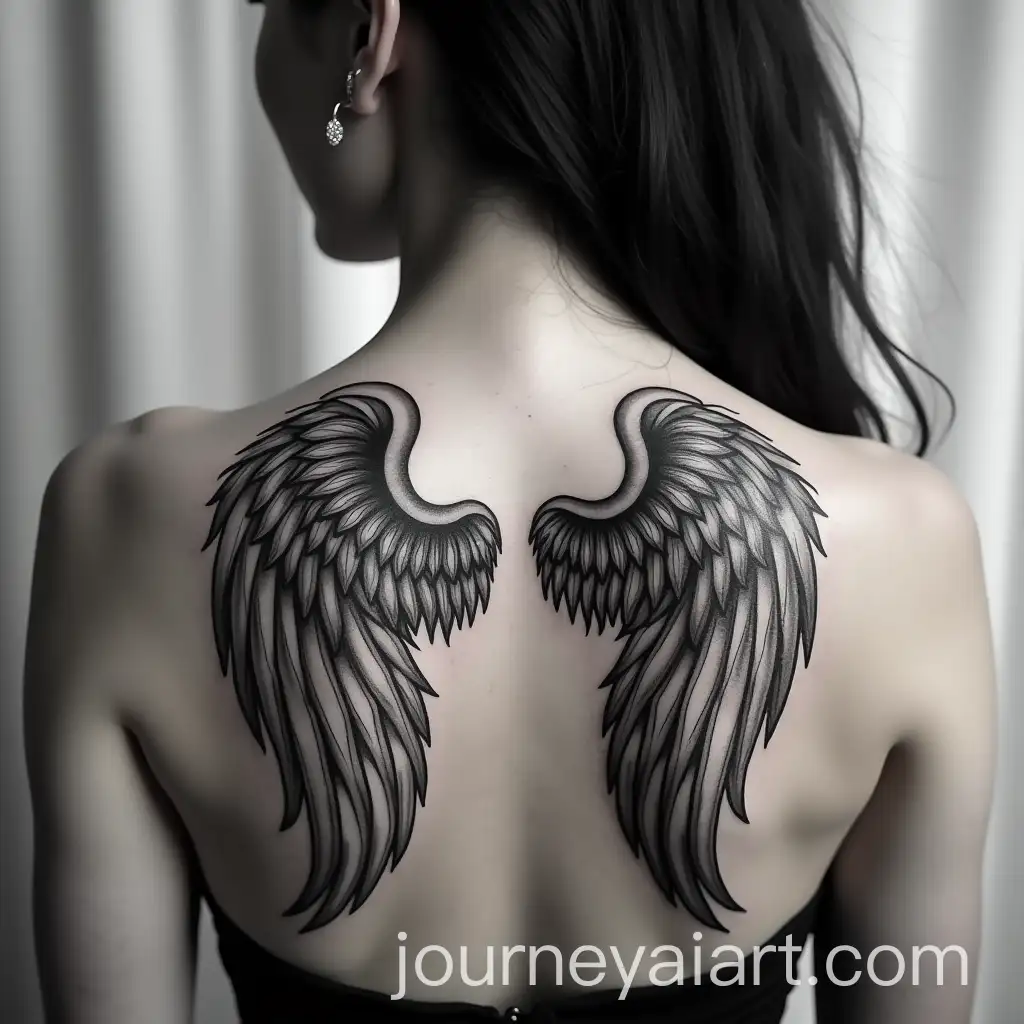 Angel-Wings-Tattoo-Design-in-Black-and-White-Lines