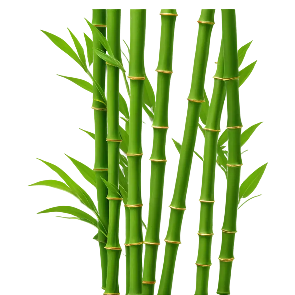 Bamboo-Green-Sticks-with-Leaves-PNG-A-Versatile-Image-for-Various-Applications