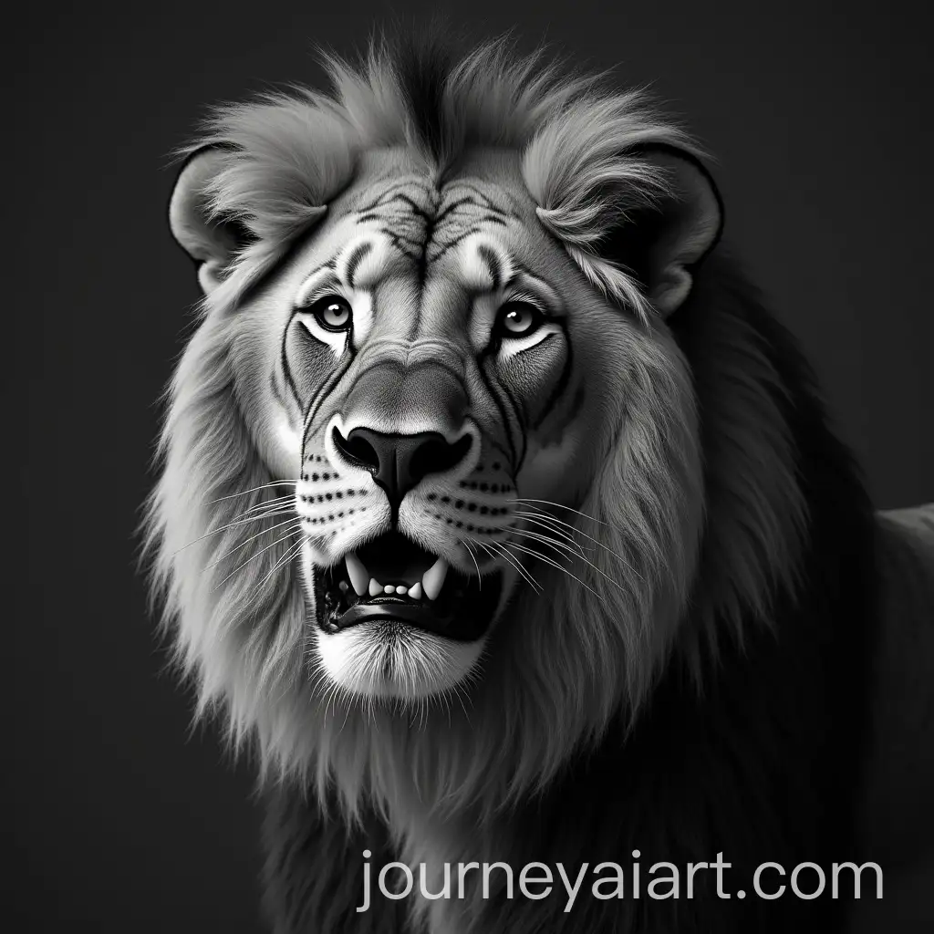 Motivational-Black-and-White-Picture-of-an-Earning-Lion